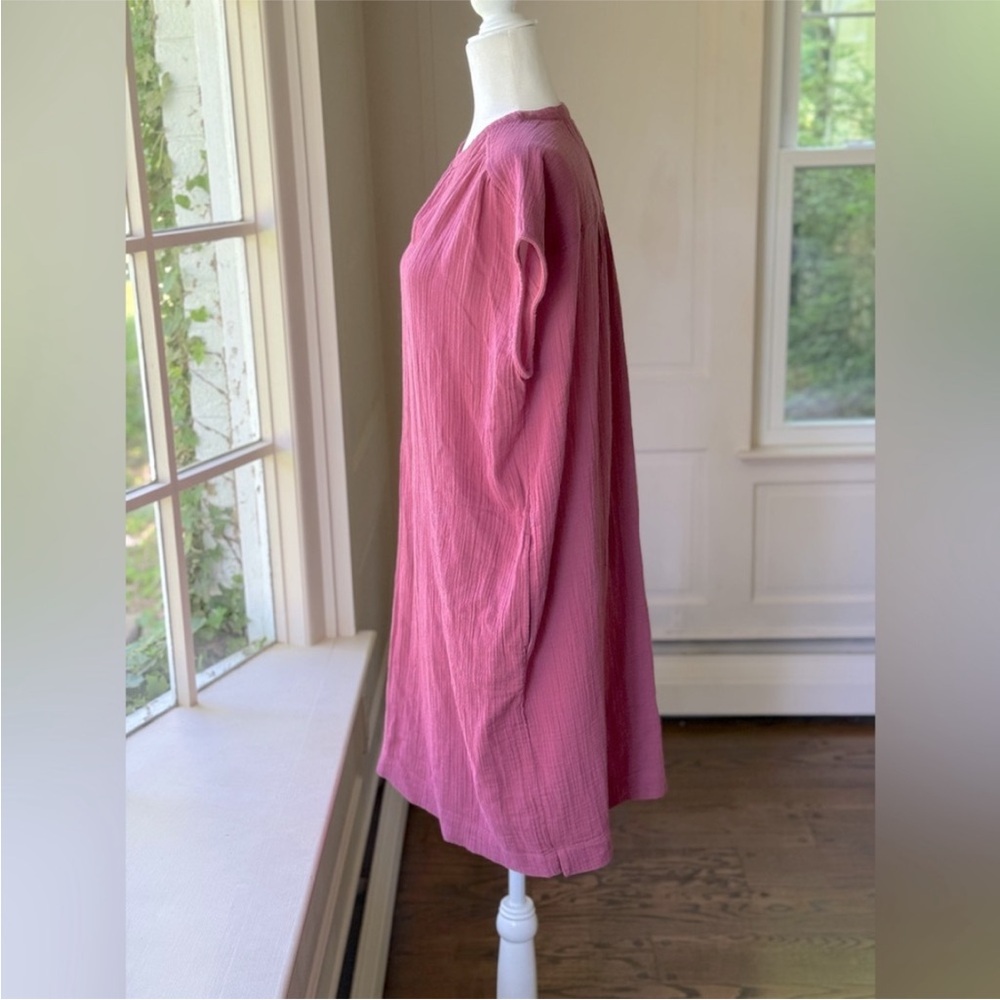 LAST CALL: Jjill Pure Jill Cotton-gauze Split-neck Dress Sm. SALE!! - Picture 3 of 7